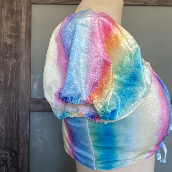 Quint Soul two piece bikini bathing suit w bolero style top tie closure. Medium - Picture 8 of 17